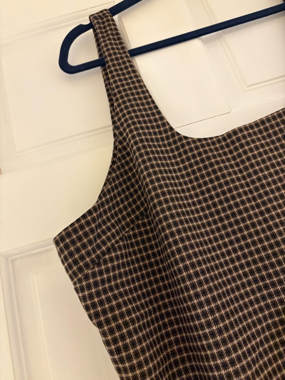 Banana Republic Brown Houndstooth Square-Neck Mini Dress - Picture 7 of 9